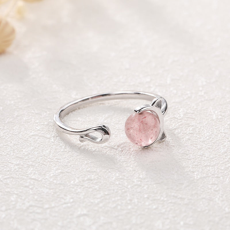 Wholesale Simple cute kitten ring for women